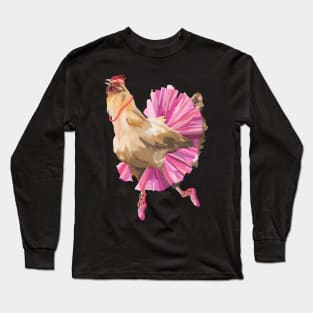 Fashionable 80's Chicken Long Sleeve T-Shirt